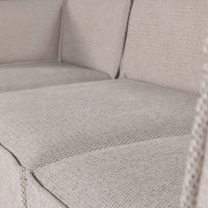 Woood Manu Chaise Longue Bank Links Grove Chenille Naturel [Fsc] - KwaliteitWonen.nl