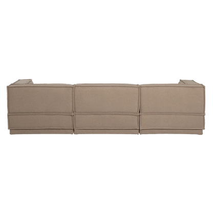 Woood Manu Chaise Longue Bank Links Teddy Taupe [Fsc] - KwaliteitWonen.nl
