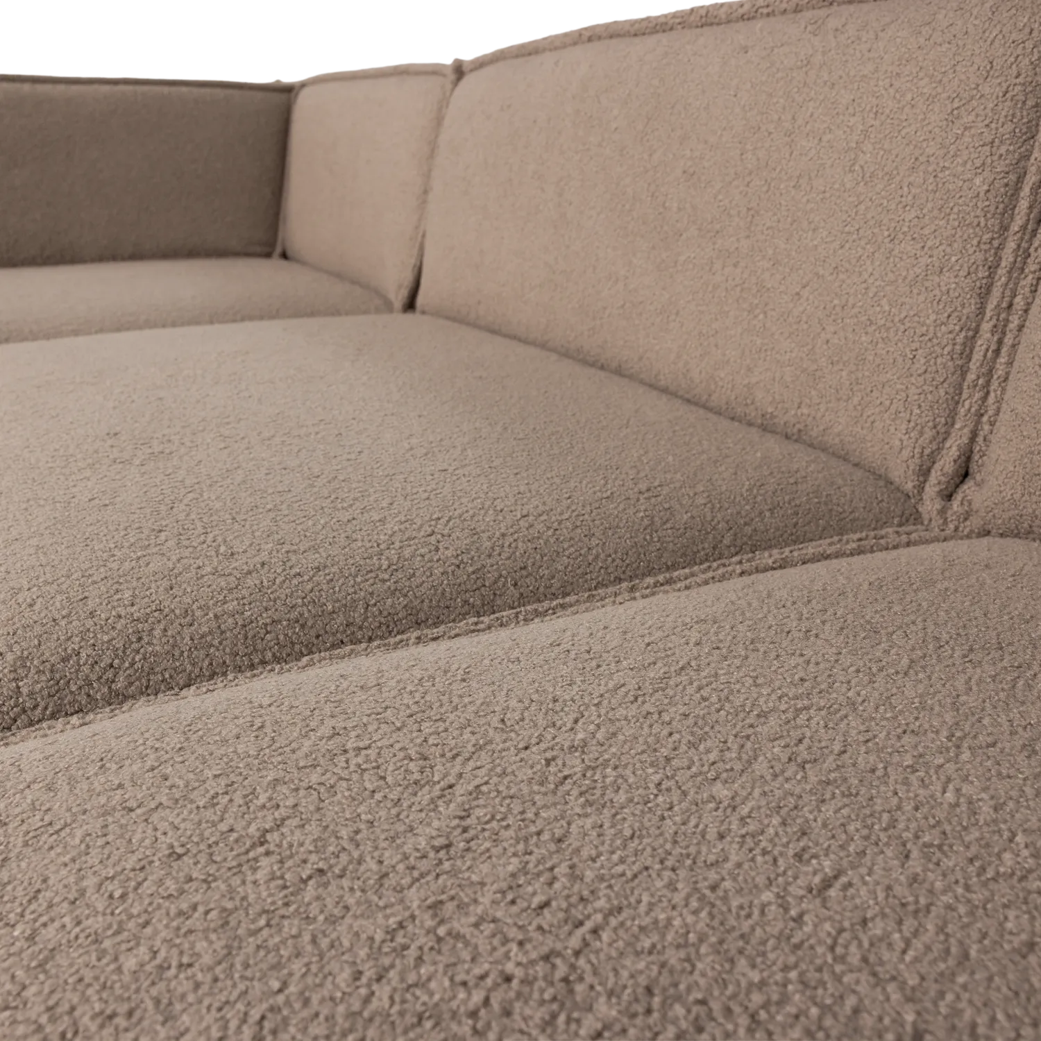 Woood Manu Chaise Longue Bank Links Teddy Taupe [Fsc] - KwaliteitWonen.nl