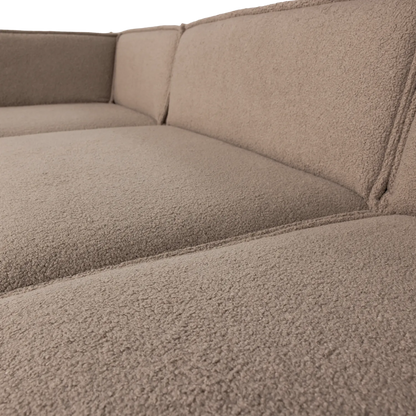 Woood Manu Chaise Longue Bank Links Teddy Taupe [Fsc] - KwaliteitWonen.nl