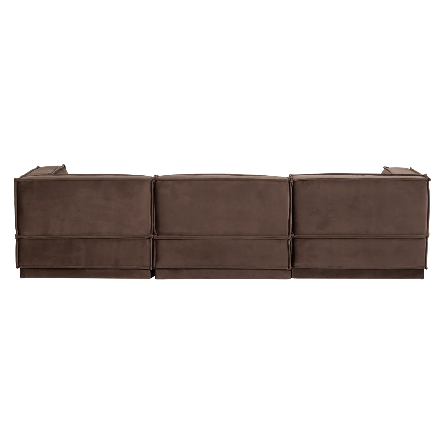 Woood Manu Chaise Longue Bank Links Velvet Bruin [Fsc] - KwaliteitWonen.nl