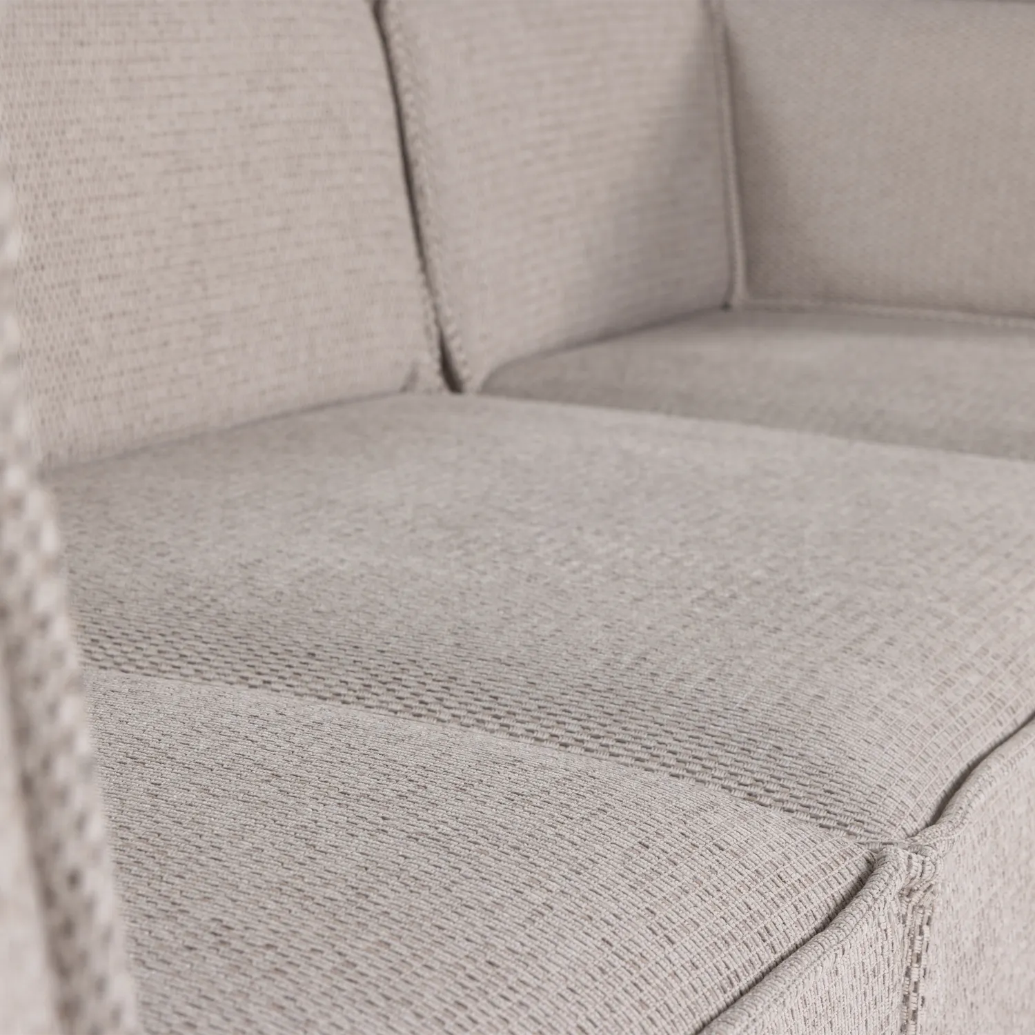 Woood Manu Chaise Longue Bank Rechts Grove Chenille Naturel [Fsc] - KwaliteitWonen.nl