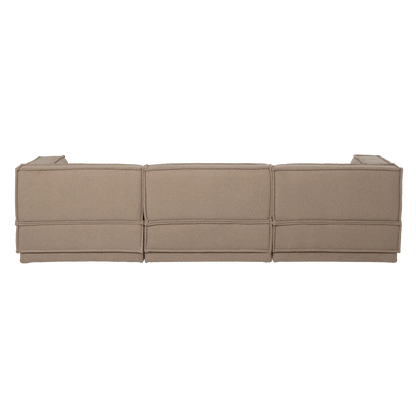 Woood Manu Chaise Longue Bank Rechts Teddy Taupe [Fsc] - KwaliteitWonen.nl
