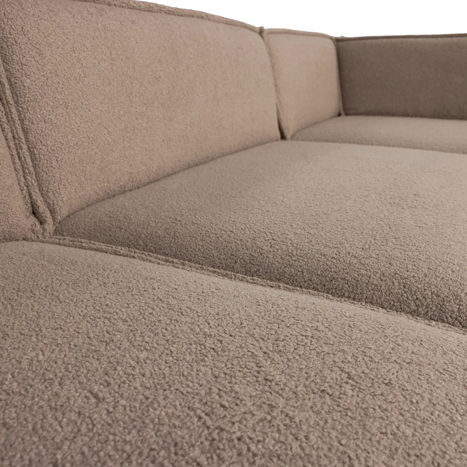 Woood Manu Chaise Longue Bank Rechts Teddy Taupe [Fsc] - KwaliteitWonen.nl