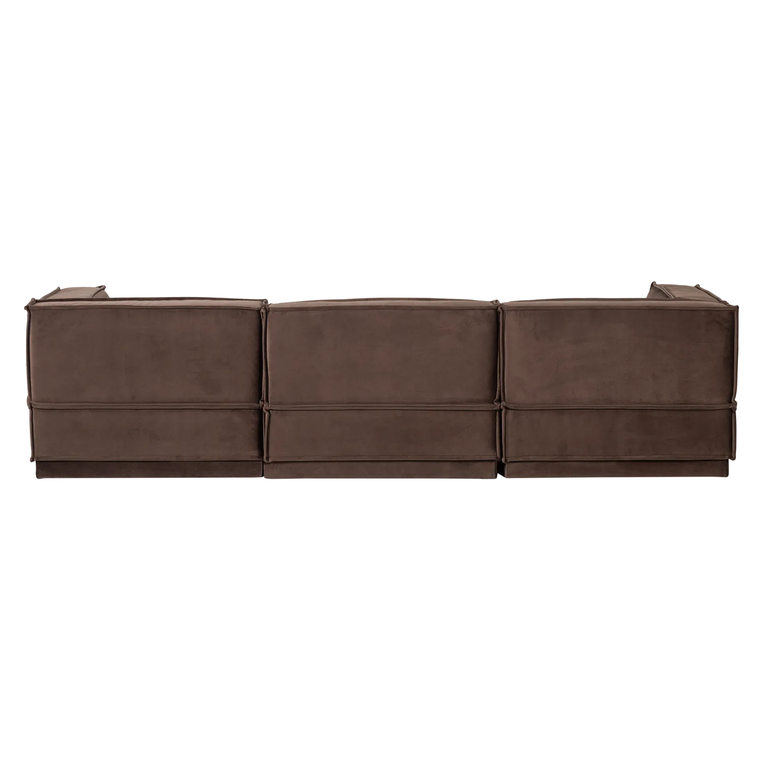 Woood Manu Chaise Longue Bank Rechts Velvet Bruin [Fsc] - KwaliteitWonen.nl