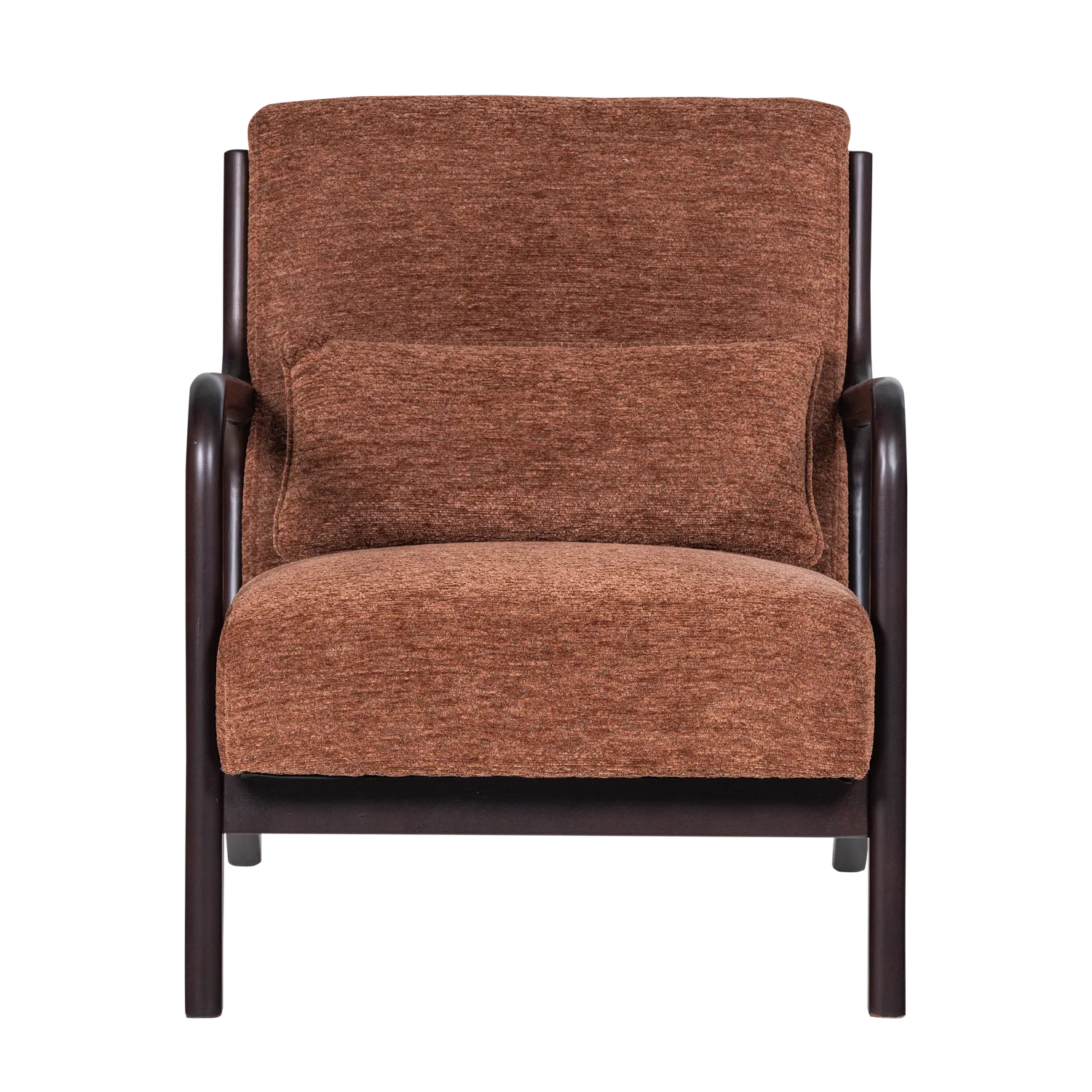 Woood Mark Fauteuil Chenille Bruin - KwaliteitWonen.nl