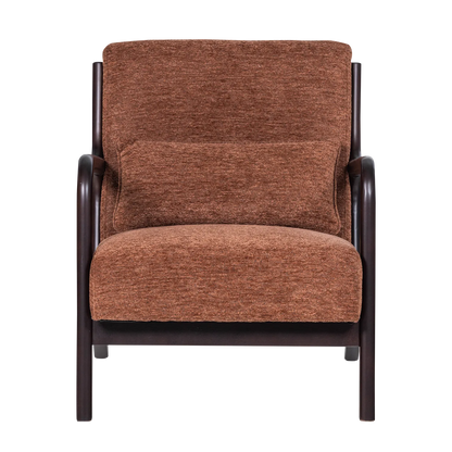 Woood Mark Fauteuil Chenille Bruin - KwaliteitWonen.nl