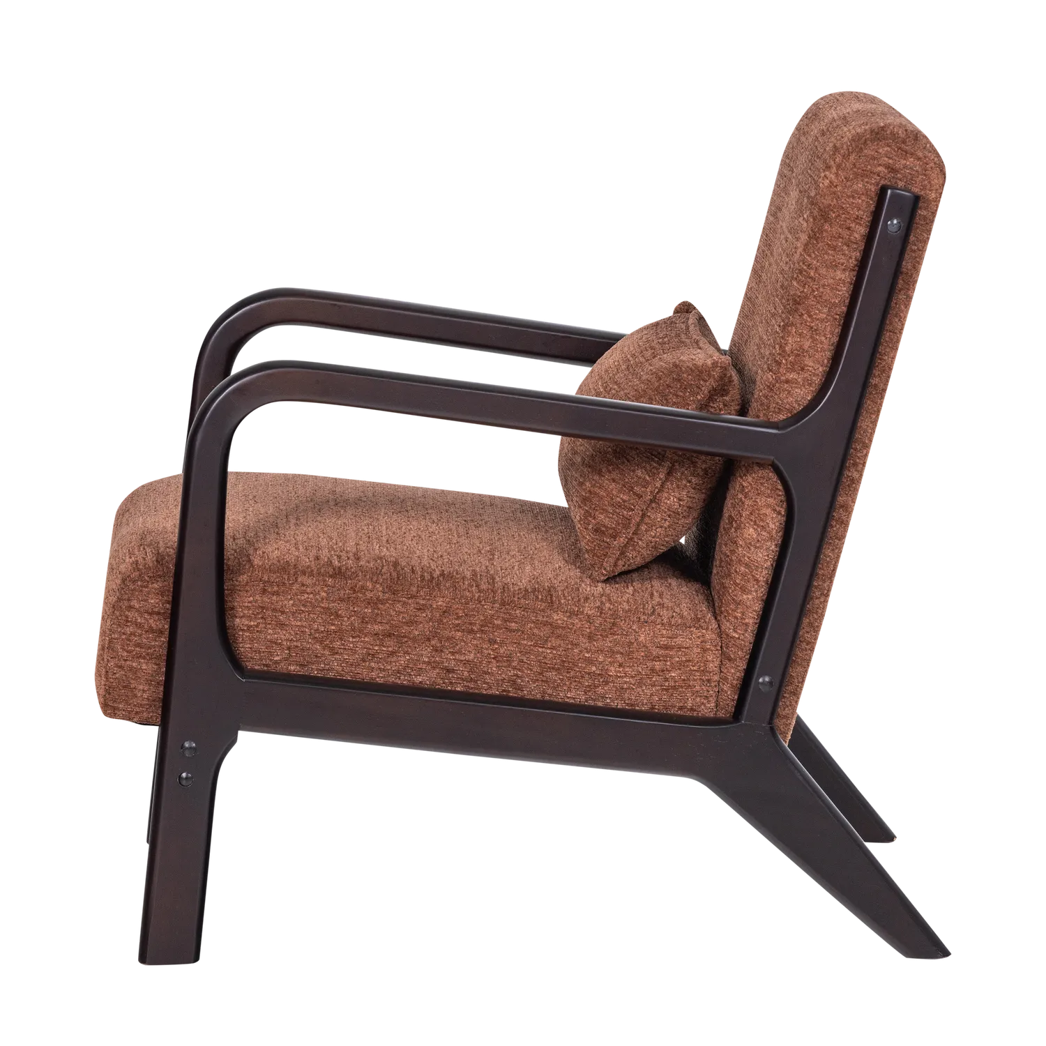 Woood Mark Fauteuil Chenille Bruin - KwaliteitWonen.nl