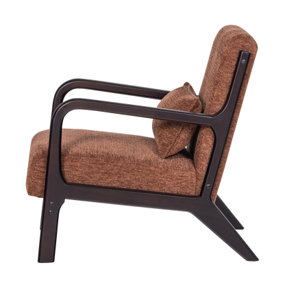 Woood Mark Fauteuil Chenille Bruin - KwaliteitWonen.nl