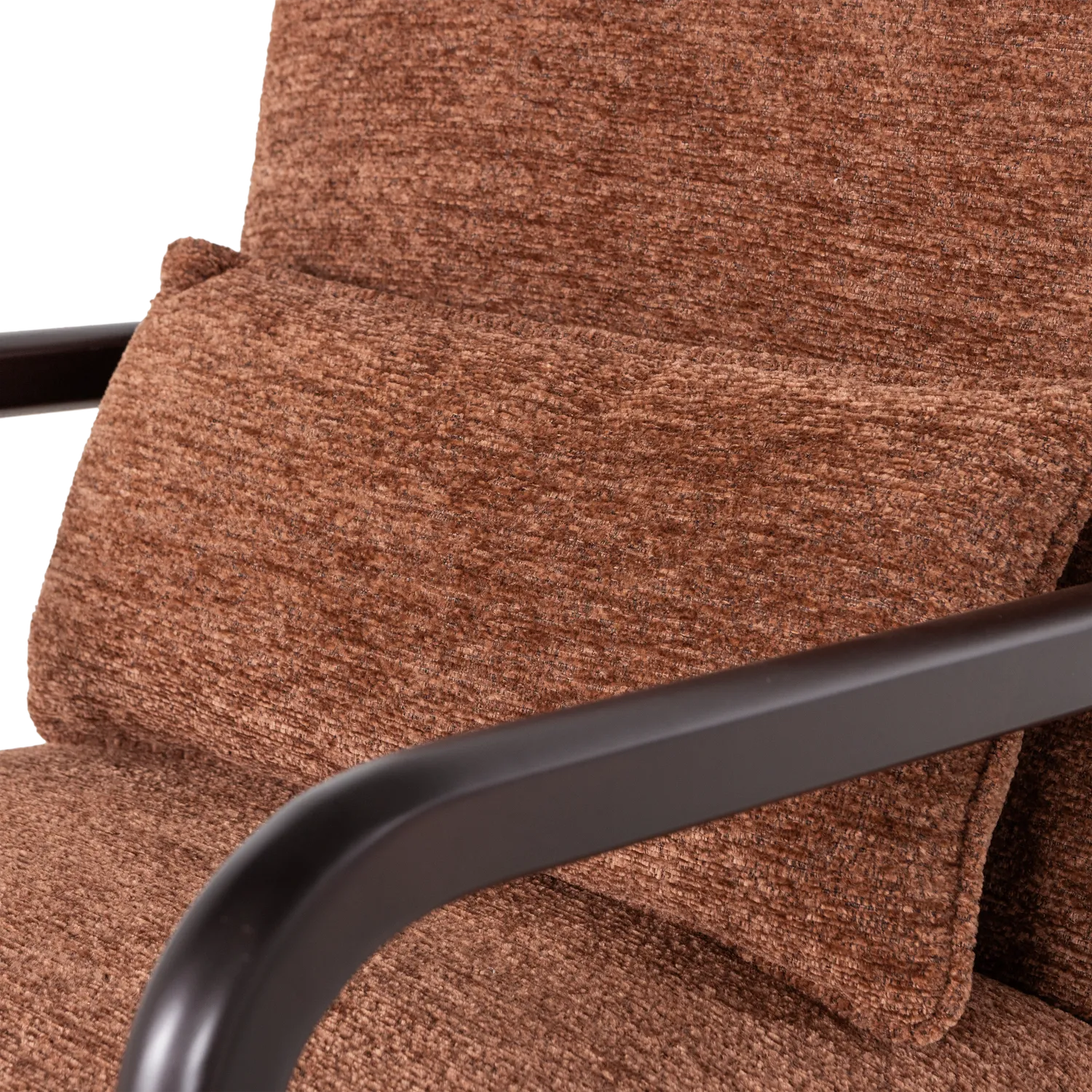 Woood Mark Fauteuil Chenille Bruin - KwaliteitWonen.nl