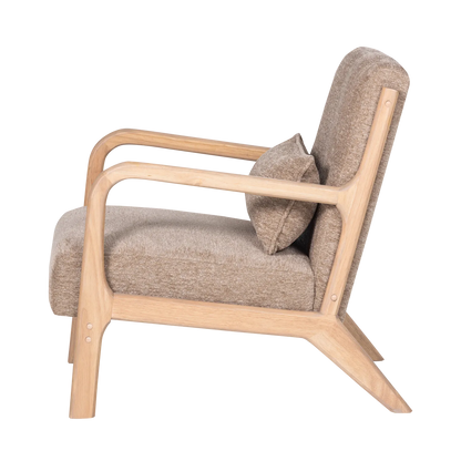 Woood Mark Fauteuil Chenille Zand - KwaliteitWonen.nl
