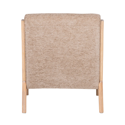 Woood Mark Fauteuil Chenille Zand - KwaliteitWonen.nl