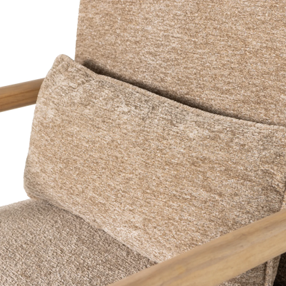 Woood Mark Fauteuil Chenille Zand - KwaliteitWonen.nl