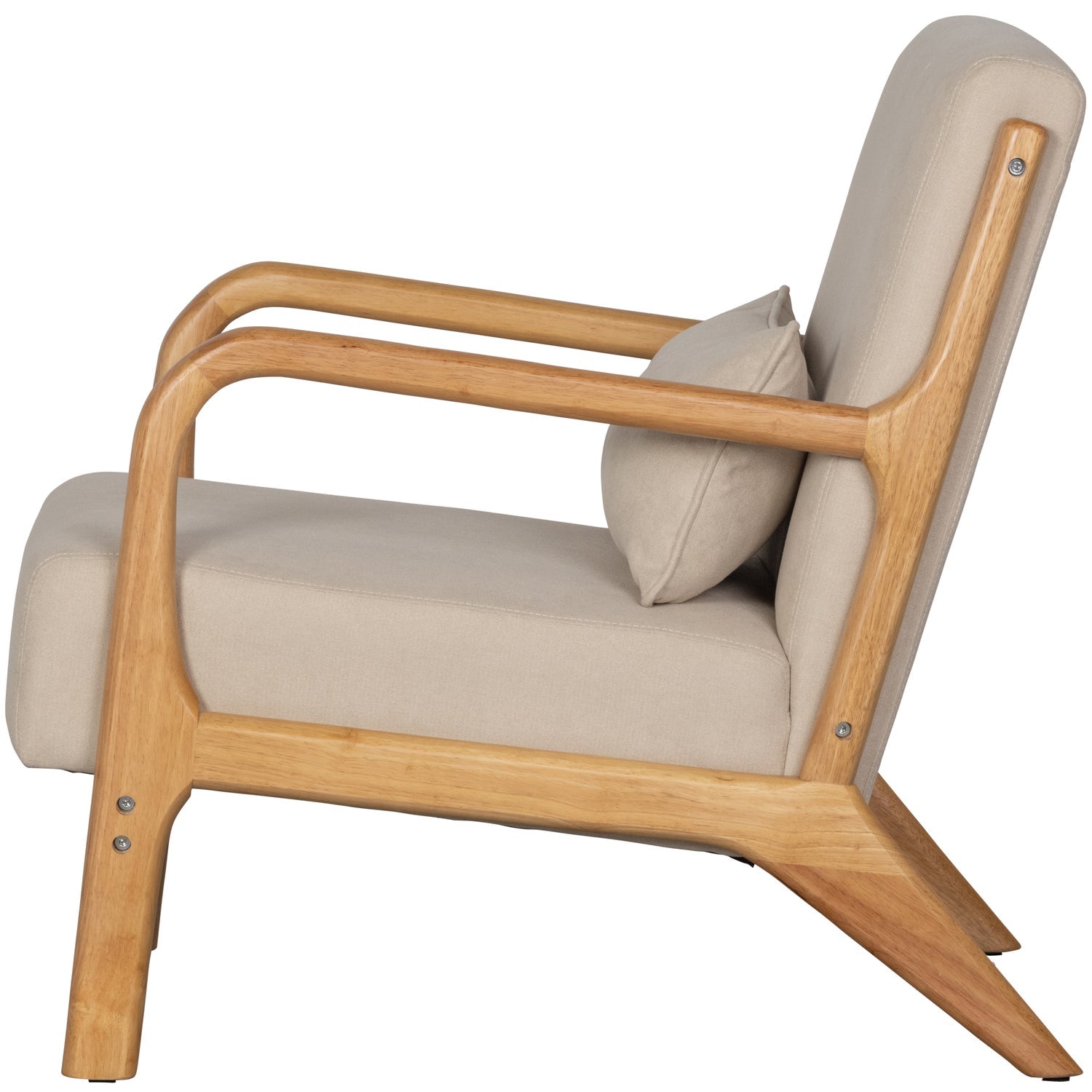 Woood Mark Fauteuil Geweven Stof Naturel - KwaliteitWonen.nl
