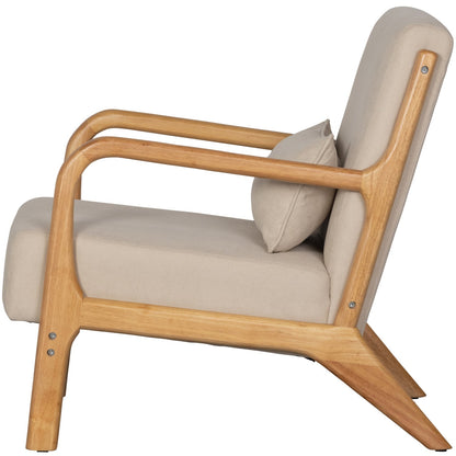 Woood Mark Fauteuil Geweven Stof Naturel - KwaliteitWonen.nl