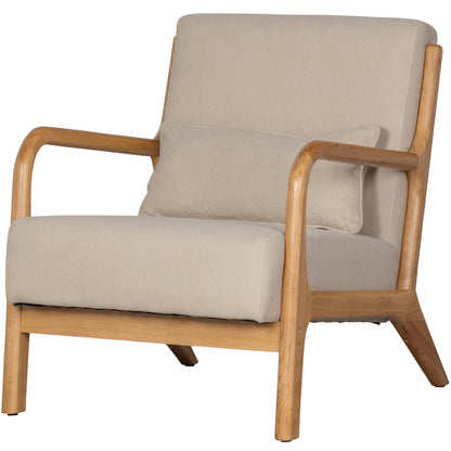 Woood Mark Fauteuil Geweven Stof Naturel - KwaliteitWonen.nl