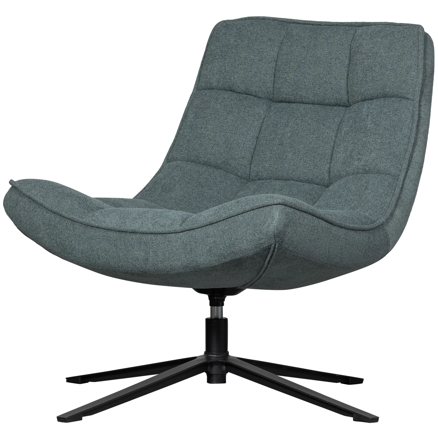 Woood Maudi Draaifauteuil Blauw - KwaliteitWonen.nl