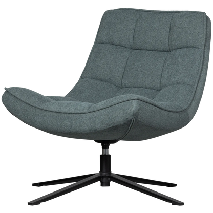 Woood Maudi Draaifauteuil Blauw - KwaliteitWonen.nl
