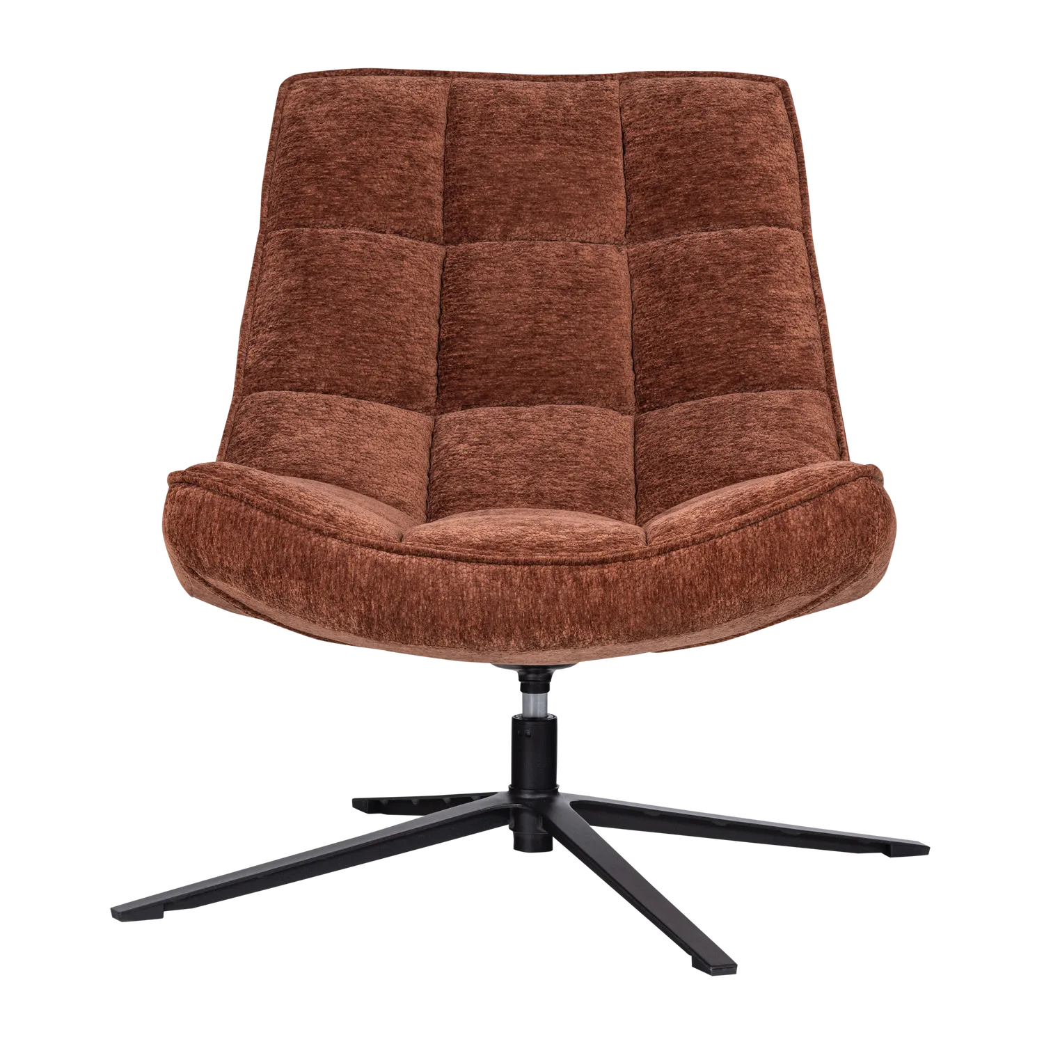 Woood Maudi Draaifauteuil Chenille Structuur Bruin - KwaliteitWonen.nl