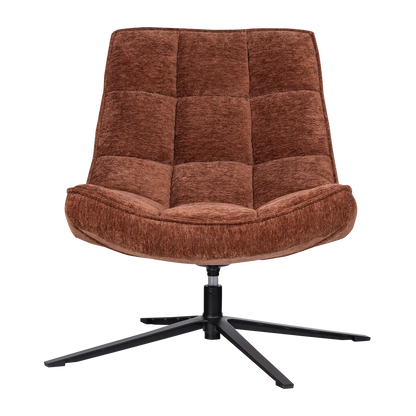 Woood Maudi Draaifauteuil Chenille Structuur Bruin - KwaliteitWonen.nl