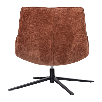 Woood Maudi Draaifauteuil Chenille Structuur Bruin - KwaliteitWonen.nl