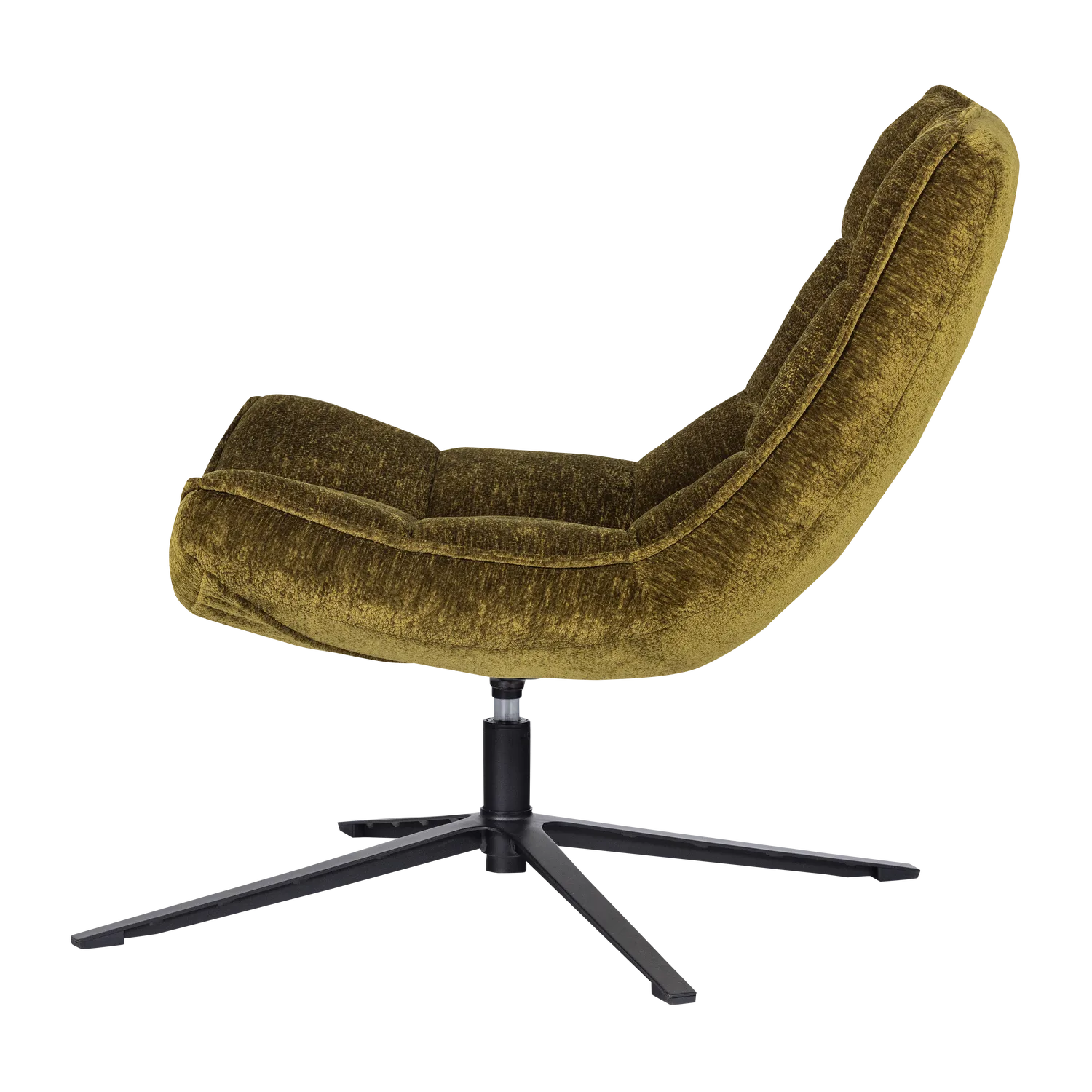 Woood Maudi Draaifauteuil Chenille Structuur Groen - KwaliteitWonen.nl