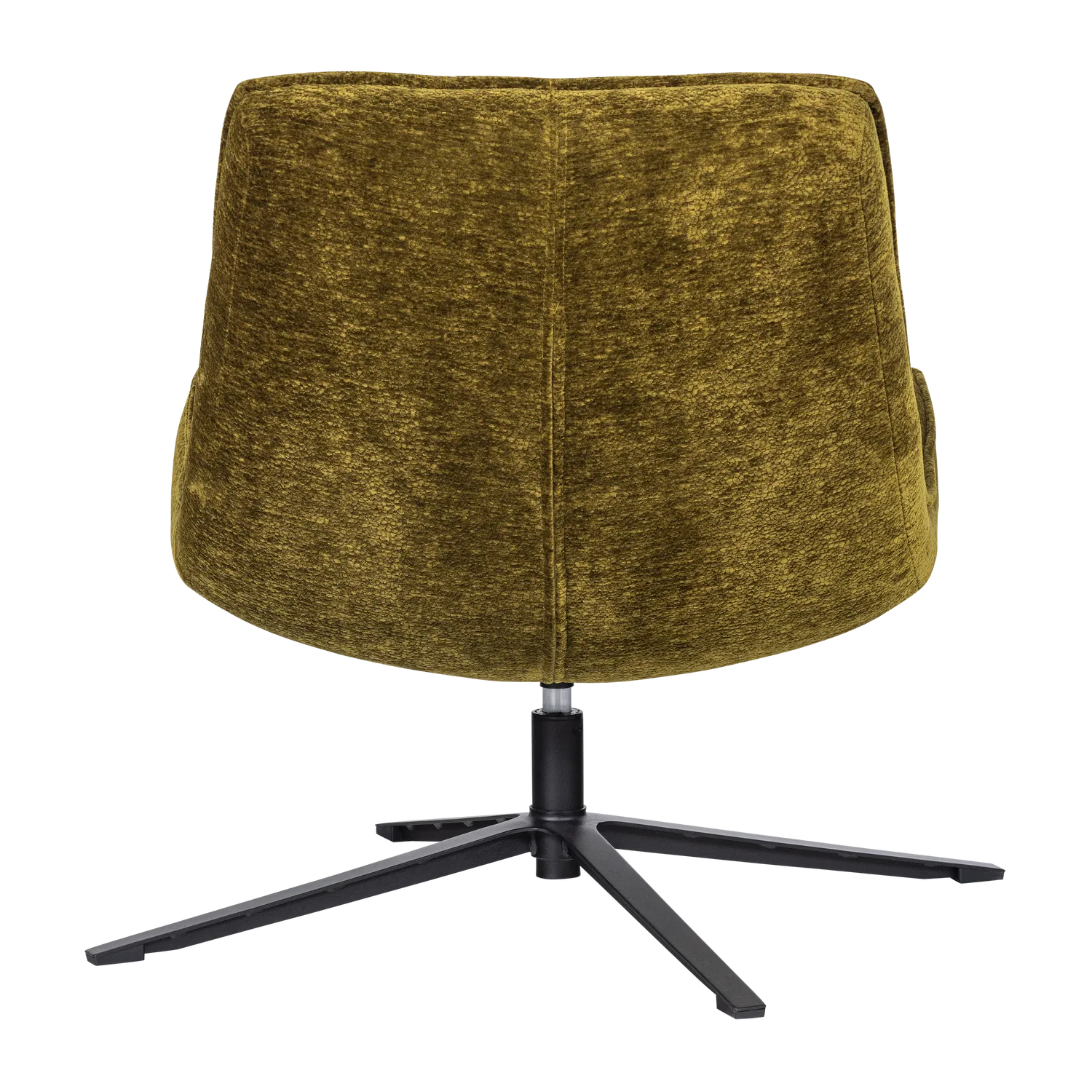 Woood Maudi Draaifauteuil Chenille Structuur Groen - KwaliteitWonen.nl