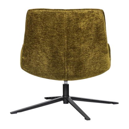 Woood Maudi Draaifauteuil Chenille Structuur Groen - KwaliteitWonen.nl
