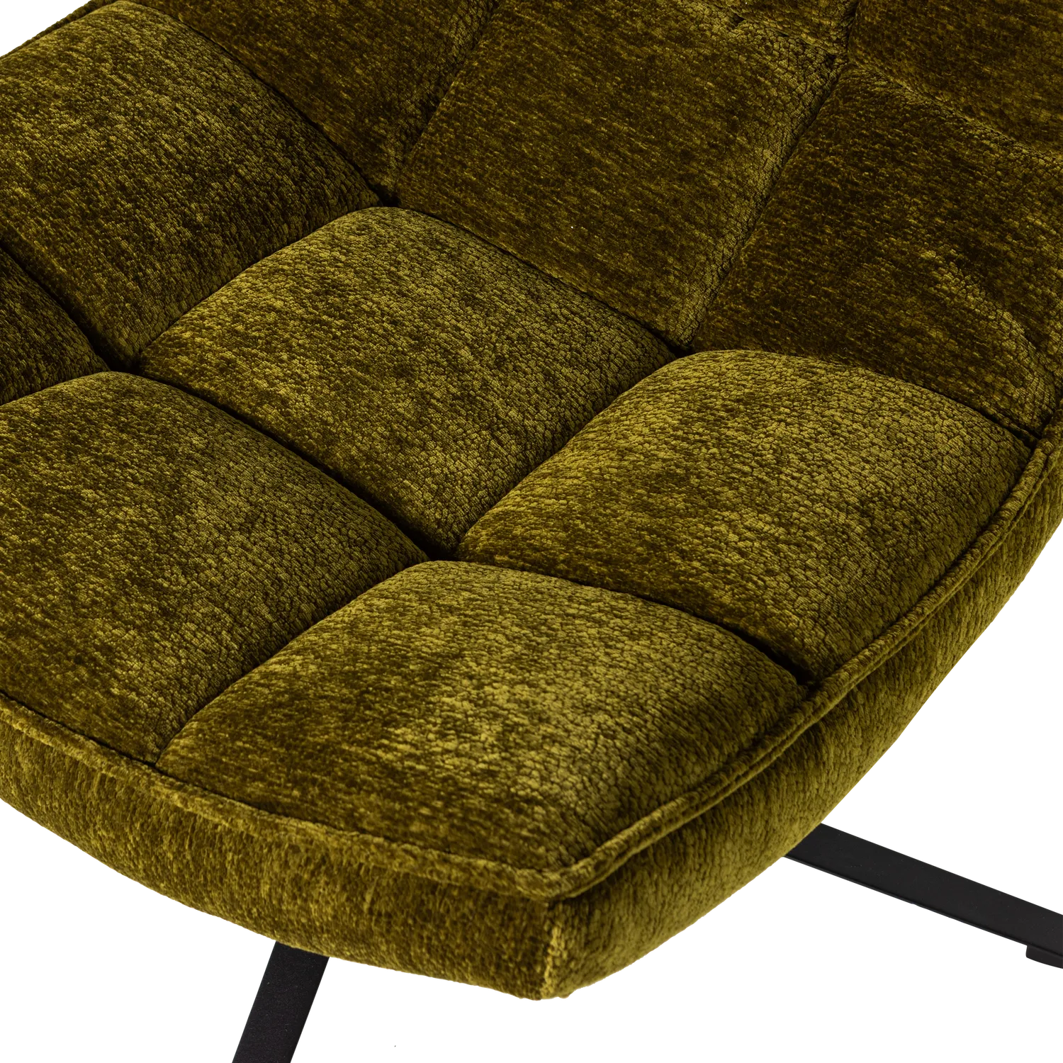 Woood Maudi Draaifauteuil Chenille Structuur Groen - KwaliteitWonen.nl