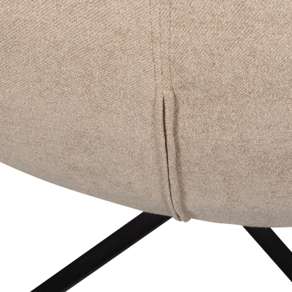 Woood Maudi Draaifauteuil Naturel - KwaliteitWonen.nl