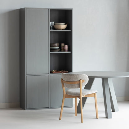 Woood Merel Wandkast Grenen Warmgrijs [Fsc] - KwaliteitWonen.nl