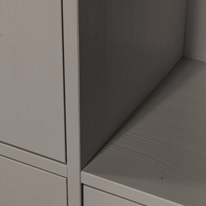 Woood Merel Wandkast Grenen Warmgrijs [Fsc] - KwaliteitWonen.nl