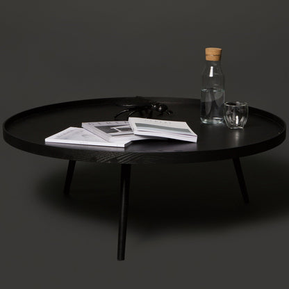 Woood Mesa Bijzettafel XXL Hout Zwart 36x100cm - KwaliteitWonen.nl