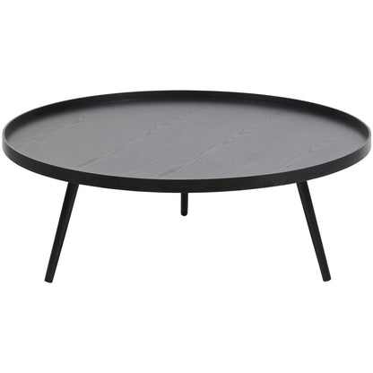 Woood Mesa Bijzettafel XXL Hout Zwart 36x100cm - KwaliteitWonen.nl