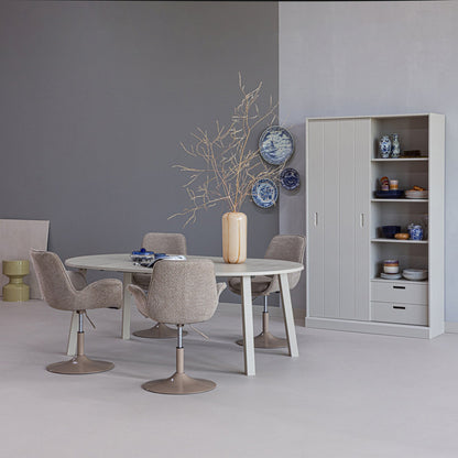 Woood Mila Schuifdeurkast Grenen Dust [Fsc]-Kwaliteitwonen.nl