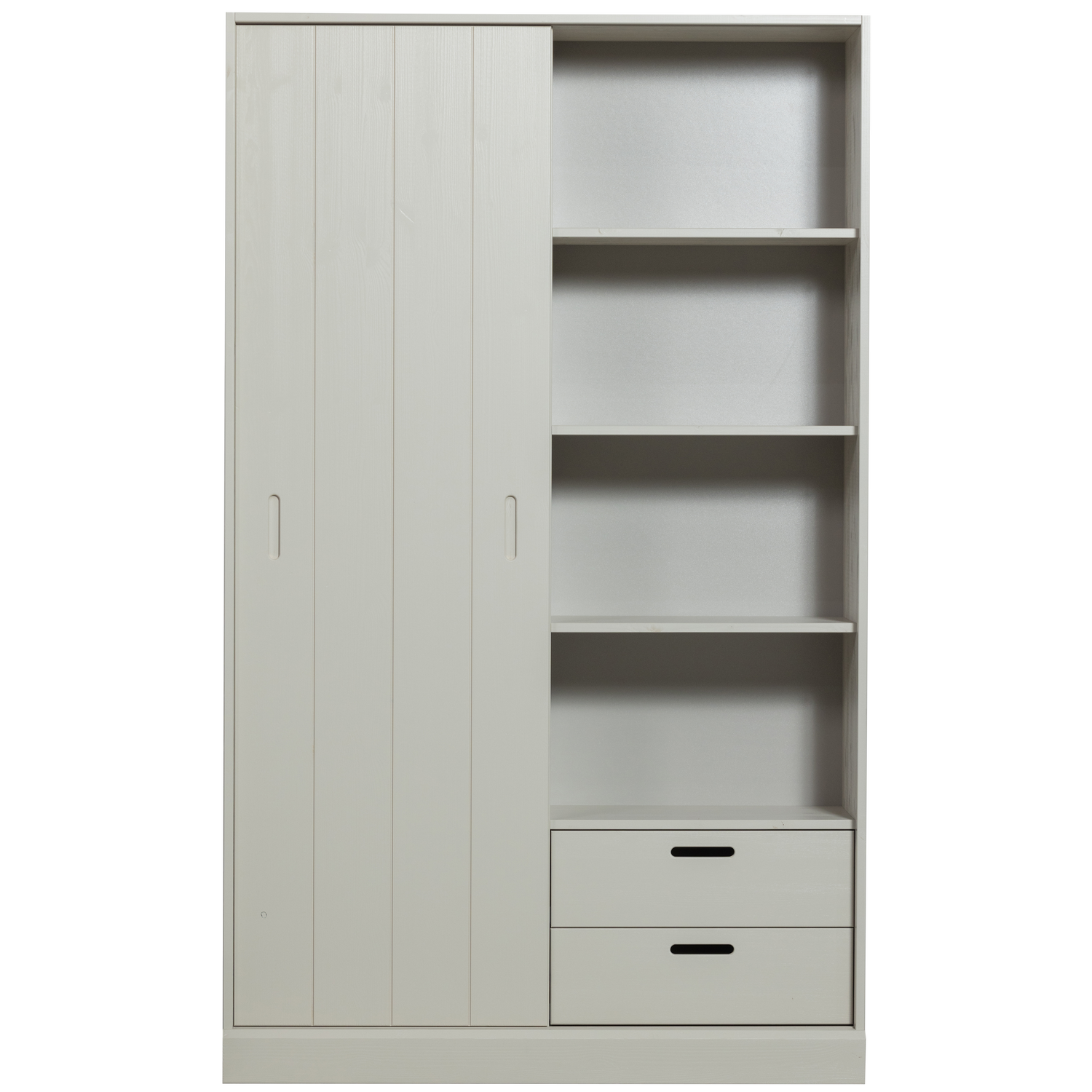 Woood Mila Schuifdeurkast Grenen Dust [Fsc]-Kwaliteitwonen.nl