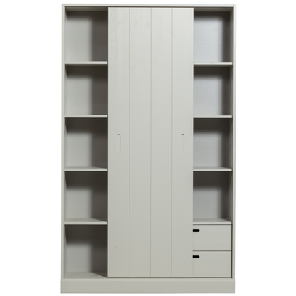 Woood Mila Schuifdeurkast Grenen Dust [Fsc]-Kwaliteitwonen.nl