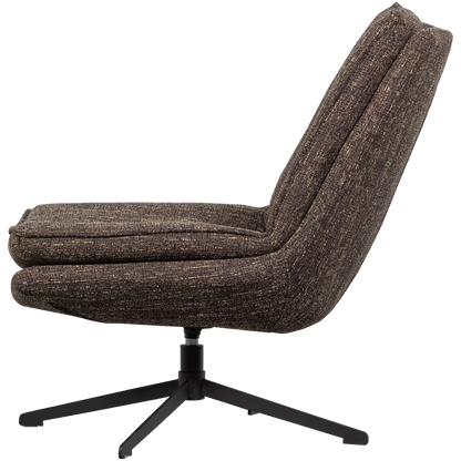 Woood Milaro Draaifauteuil Bruin Melange - KwaliteitWonen.nl