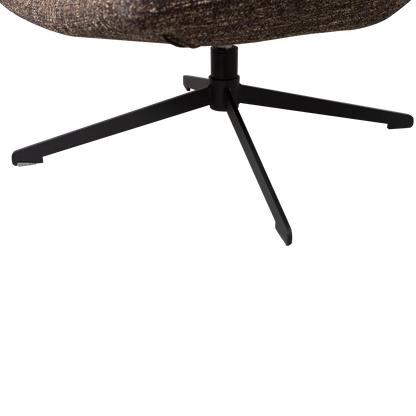 Woood Milaro Draaifauteuil Bruin Melange - KwaliteitWonen.nl