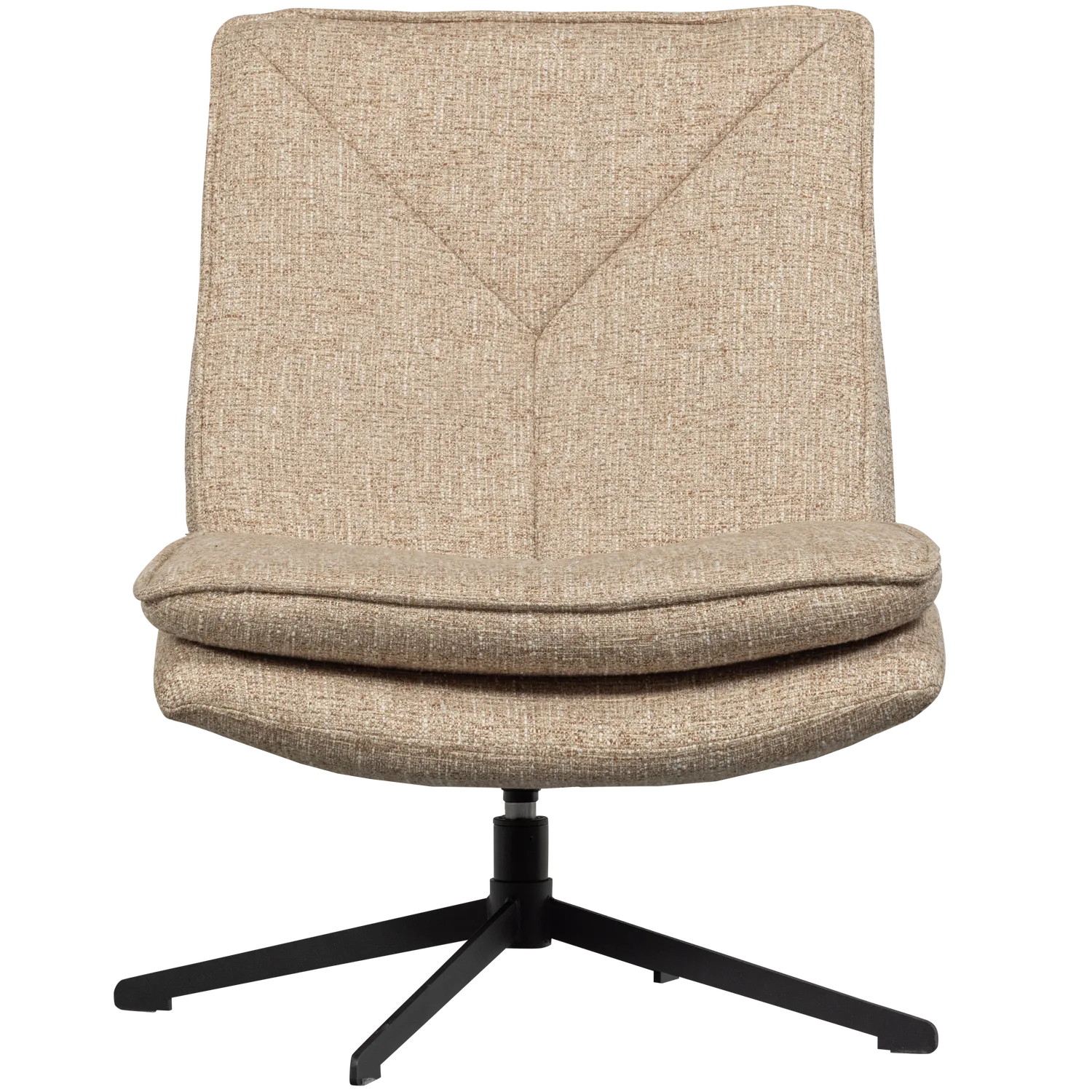 Woood Milaro Draaifauteuil Naturel Melange - KwaliteitWonen.nl