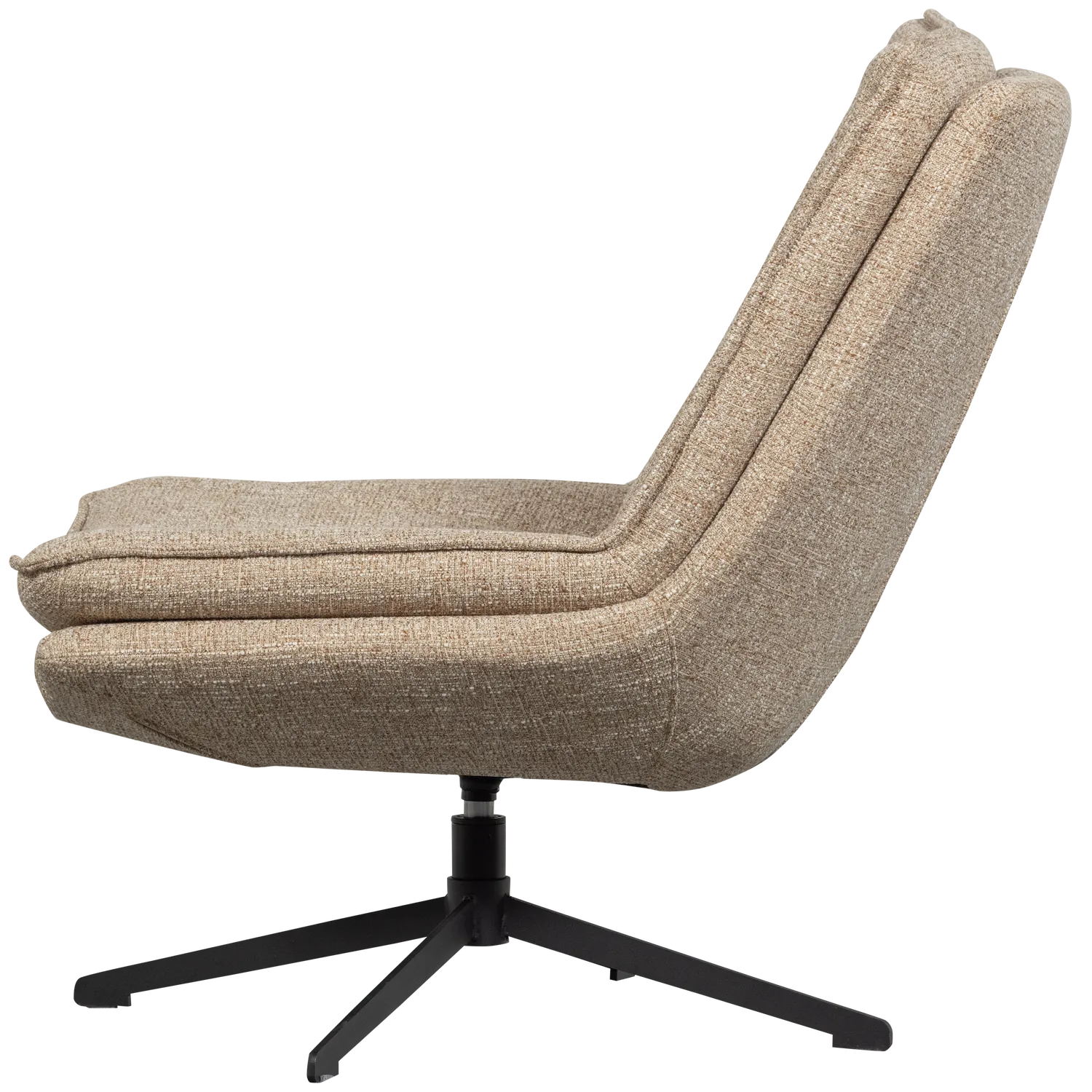 Woood Milaro Draaifauteuil Naturel Melange - KwaliteitWonen.nl