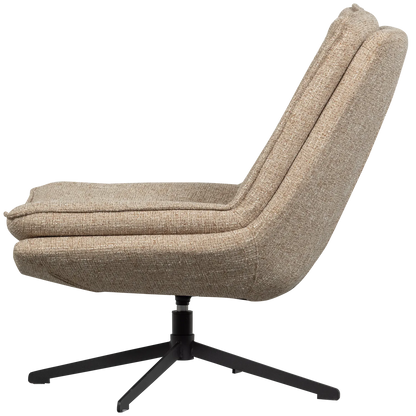 Woood Milaro Draaifauteuil Naturel Melange - KwaliteitWonen.nl