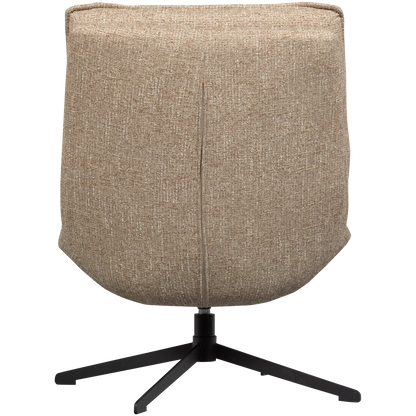 Woood Milaro Draaifauteuil Naturel Melange - KwaliteitWonen.nl