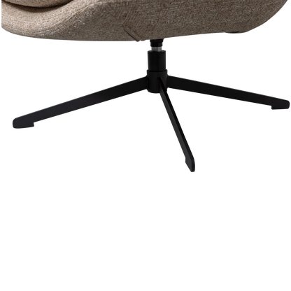 Woood Milaro Draaifauteuil Naturel Melange - KwaliteitWonen.nl