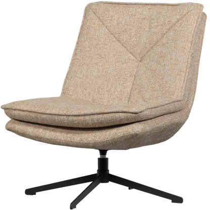 Woood Milaro Draaifauteuil Naturel Melange - KwaliteitWonen.nl