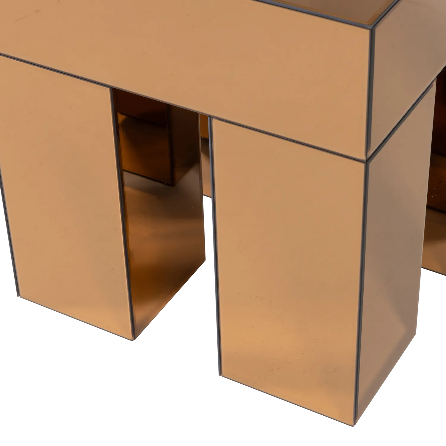 Woood Mirrox Bijzettafel Hout Spiegelglas Bruin [Fsc] - KwaliteitWonen.nl
