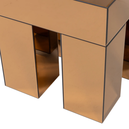 Woood Mirrox Bijzettafel Hout Spiegelglas Bruin [Fsc] - KwaliteitWonen.nl