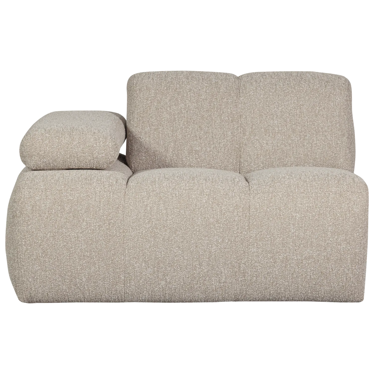 Woood Mojo 1 Zits Element Arm Links Boucle Beige Melange - KwaliteitWonen.nl