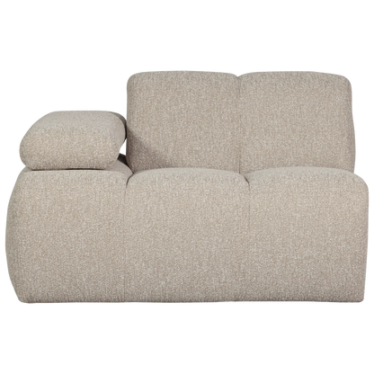 Woood Mojo 1 Zits Element Arm Links Boucle Beige Melange - KwaliteitWonen.nl