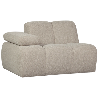 Woood Mojo 1 Zits Element Arm Links Boucle Beige Melange - KwaliteitWonen.nl